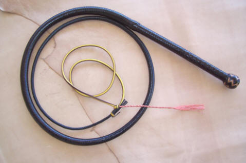 Australian Bullwhip, 6 Foot 16 Plait Brandy