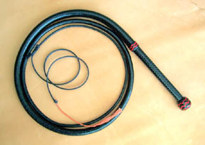 Bullwhip, 8 Foot, 16 Plait Black LoneStar