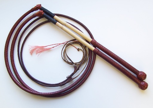 Stockwhips with half plait toheti cane handles